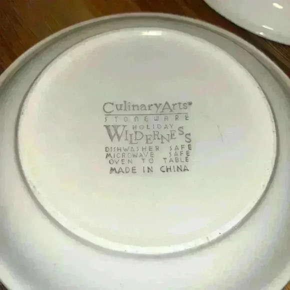 Holiday Wilderness by TIENSHAN Salad Plate Discontinued Set Of 4 🎁 Great Gift! - Picture 9 of 9